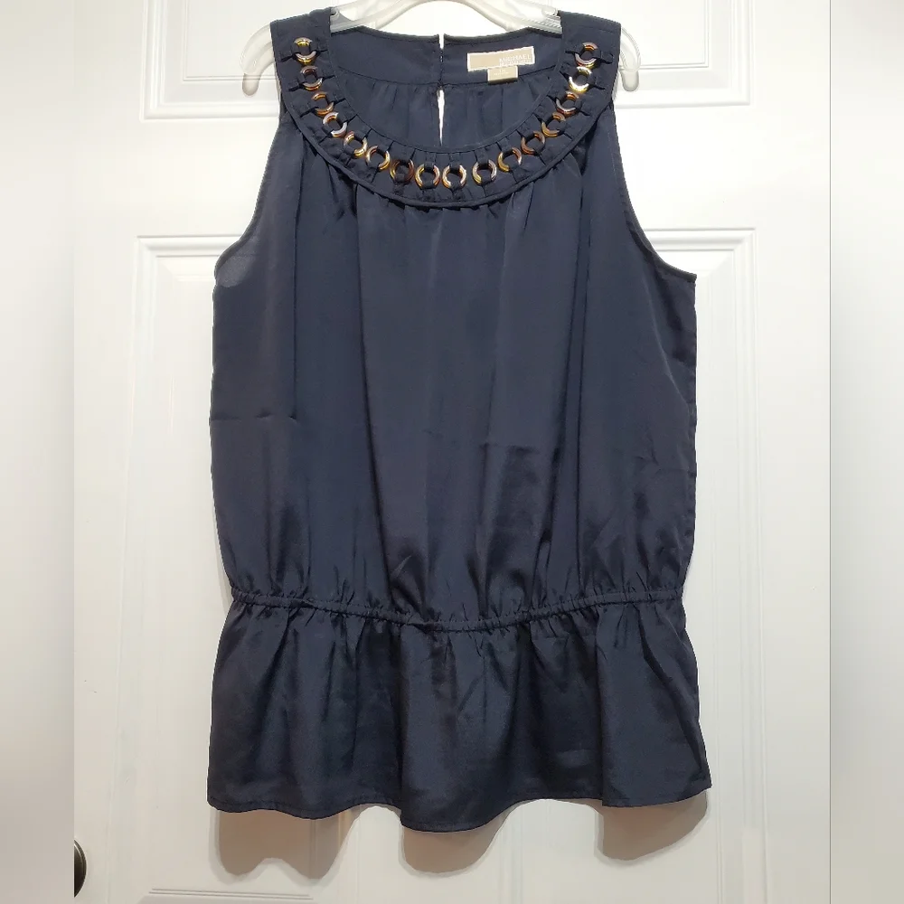 Michael Kors Black Sleeveless  Peplum Top size 1X